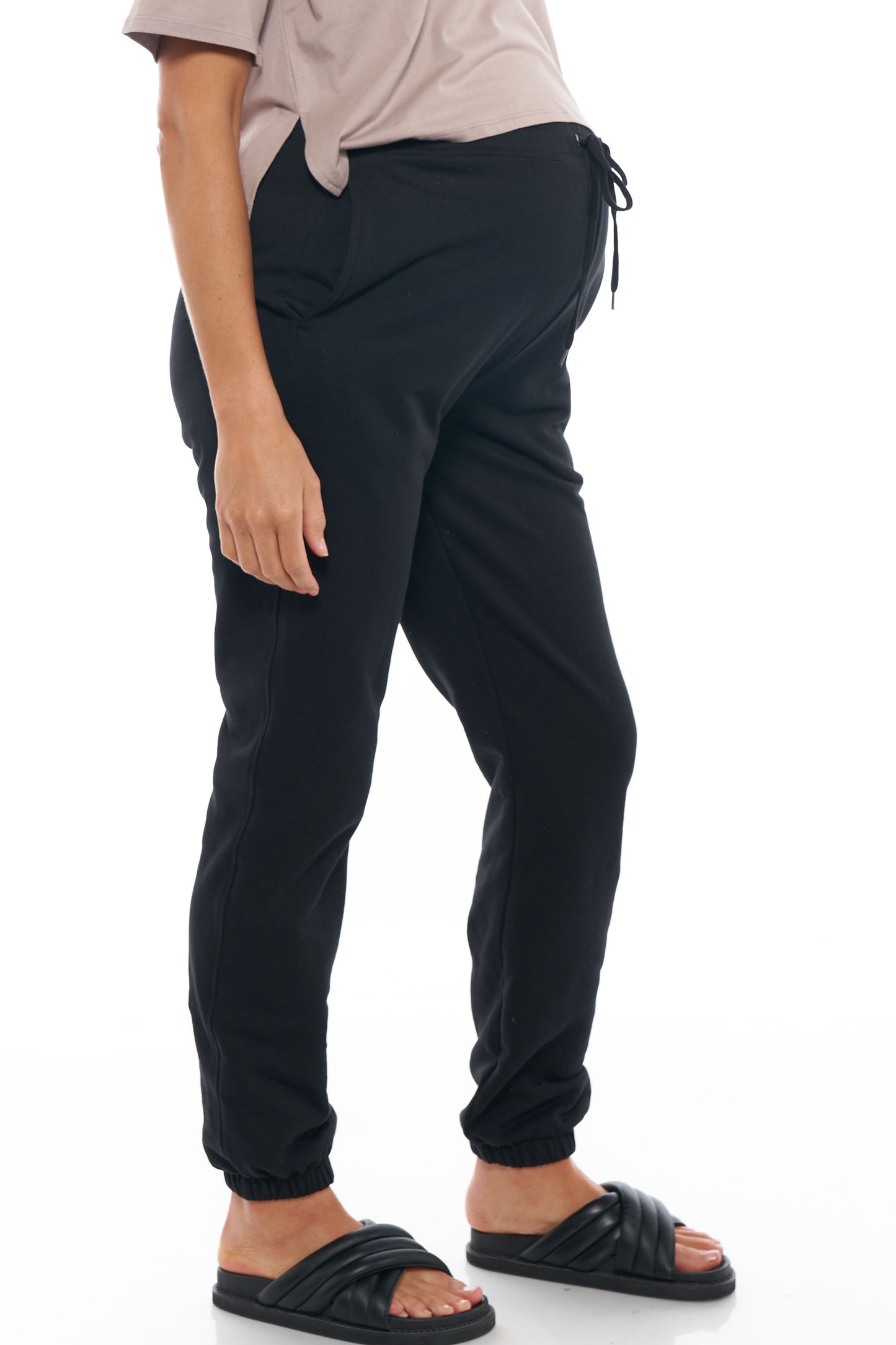 Maternity Track Pants - Black - 2