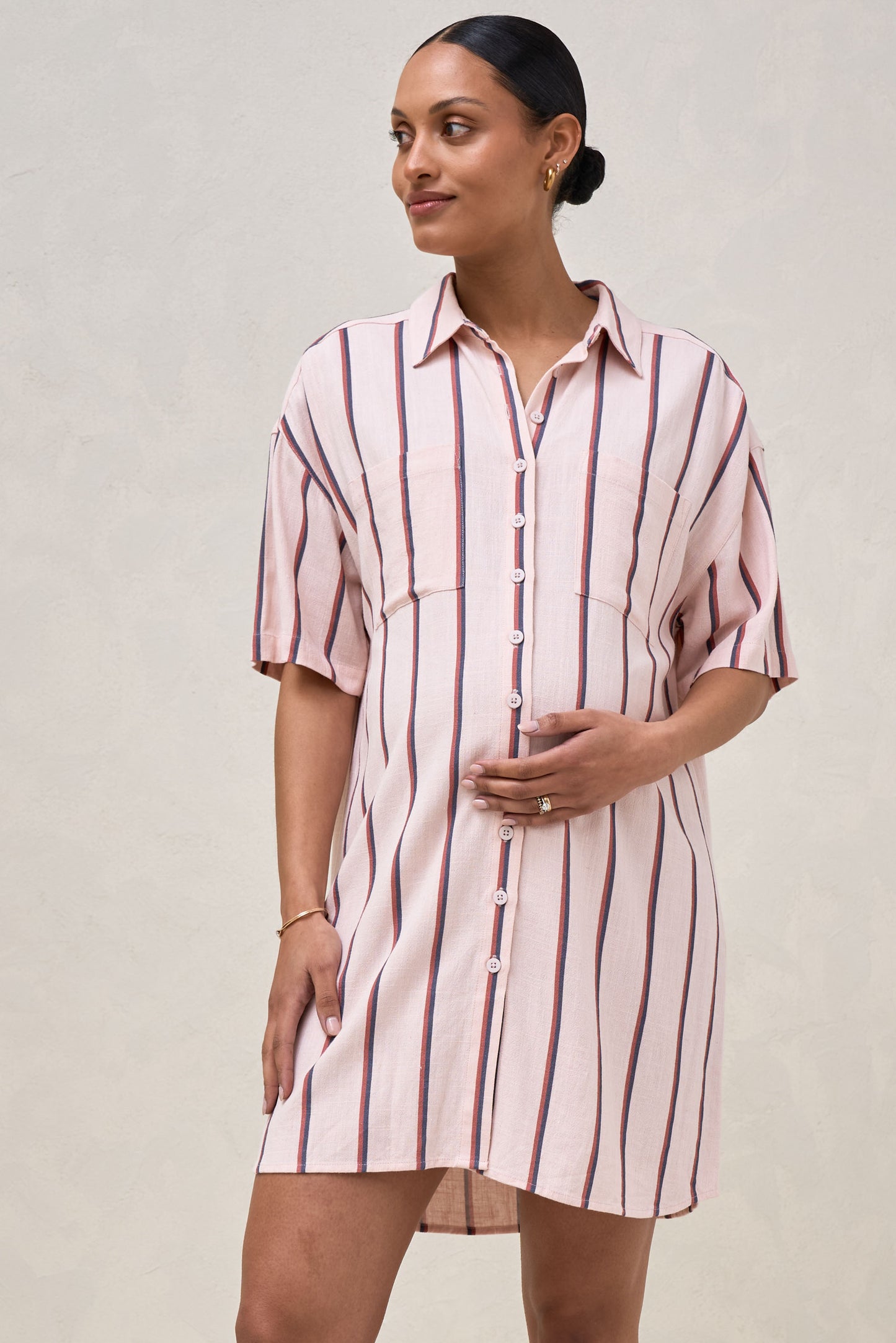 linen-birthing-gown-stripe-1