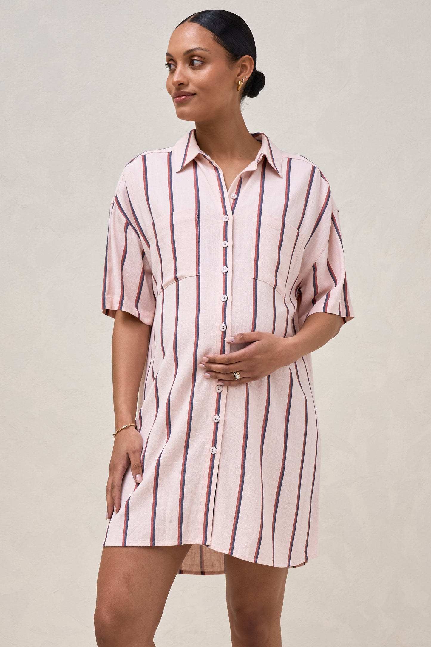 Rest Easy Linen Dress - Stripe