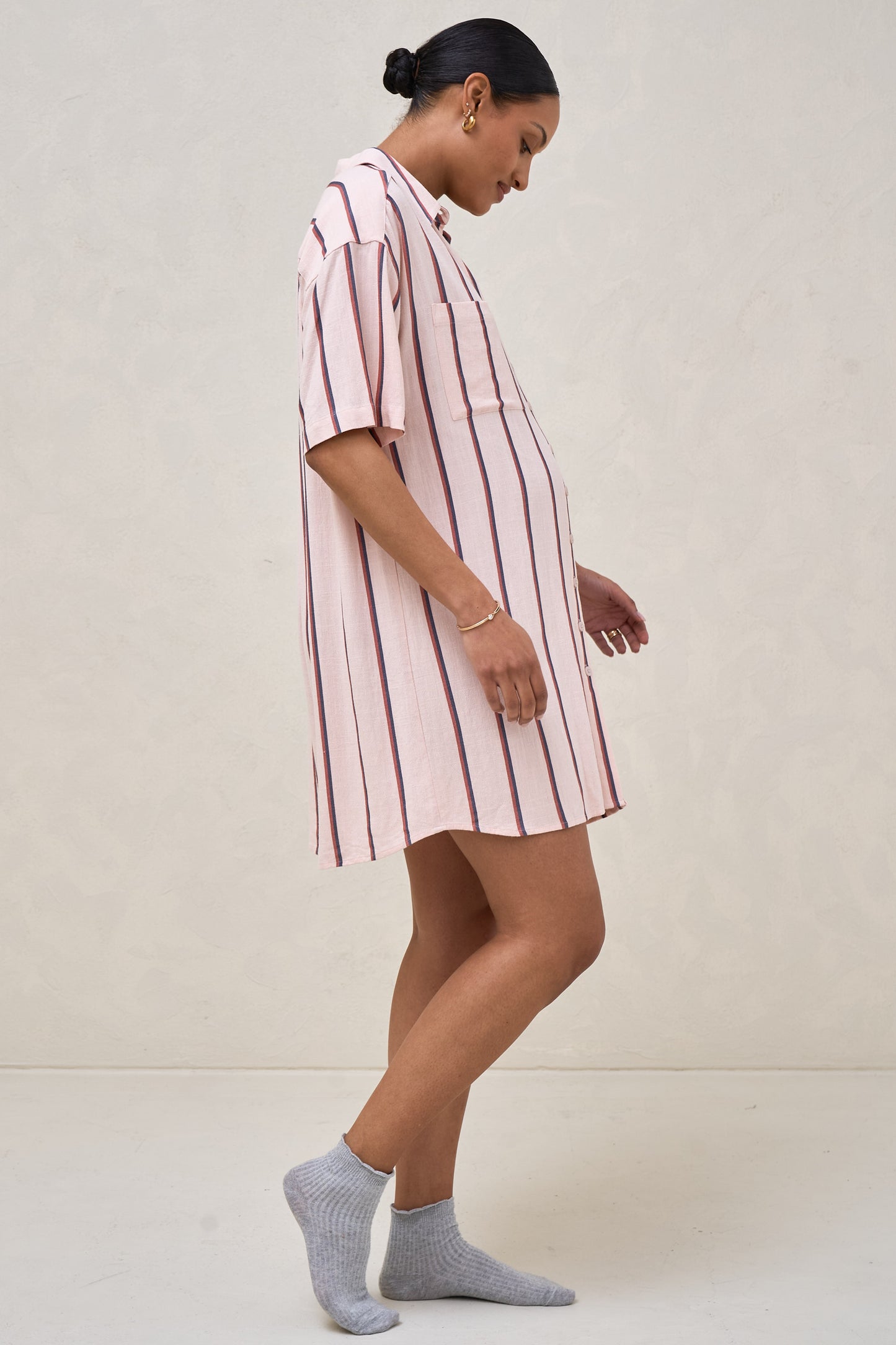 Rest Easy Linen Dress - Stripe