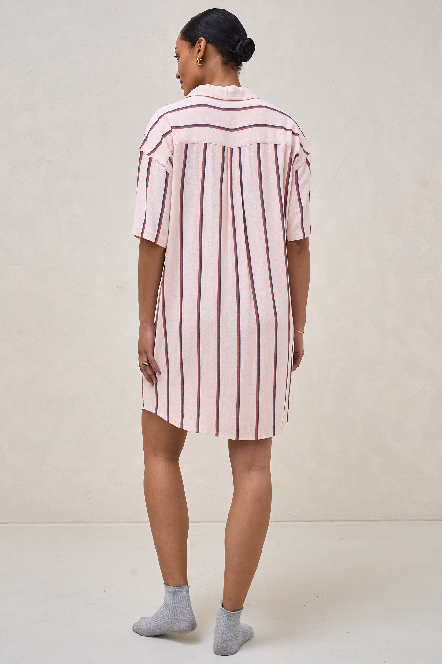 Rest Easy Linen Dress - Stripe