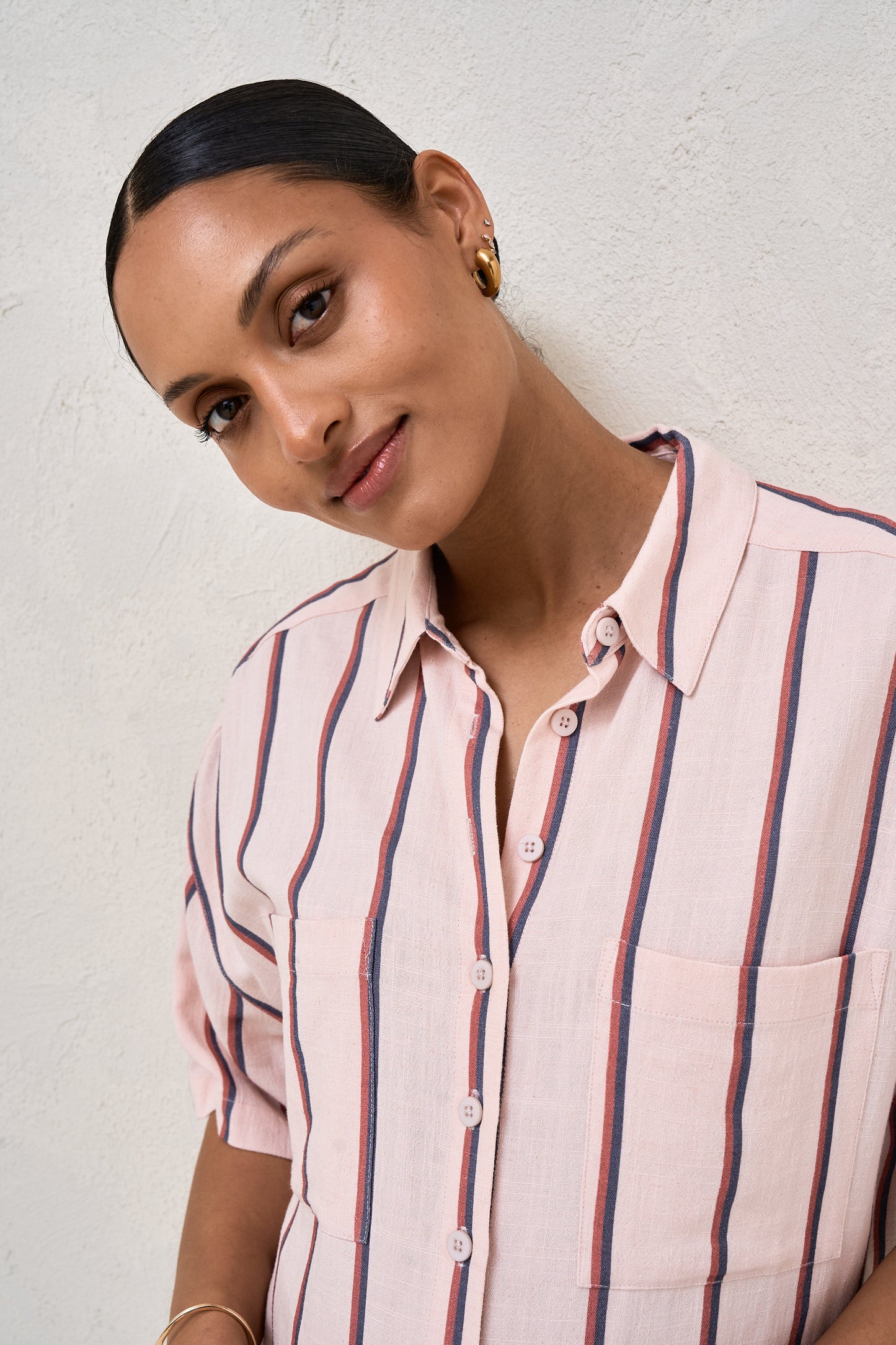 Rest Easy Linen Dress - Stripe