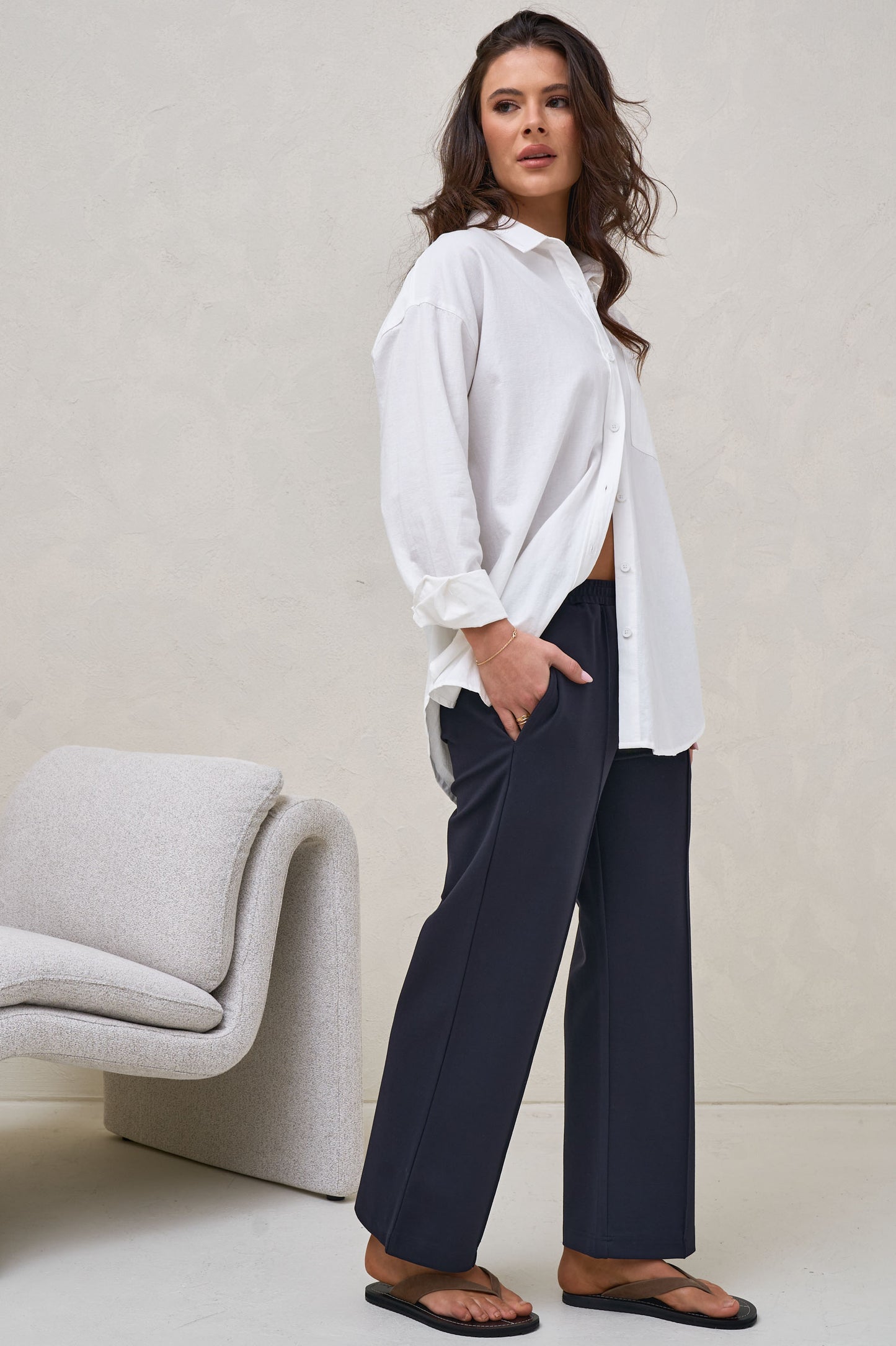High Road Cropped Pant - Navy