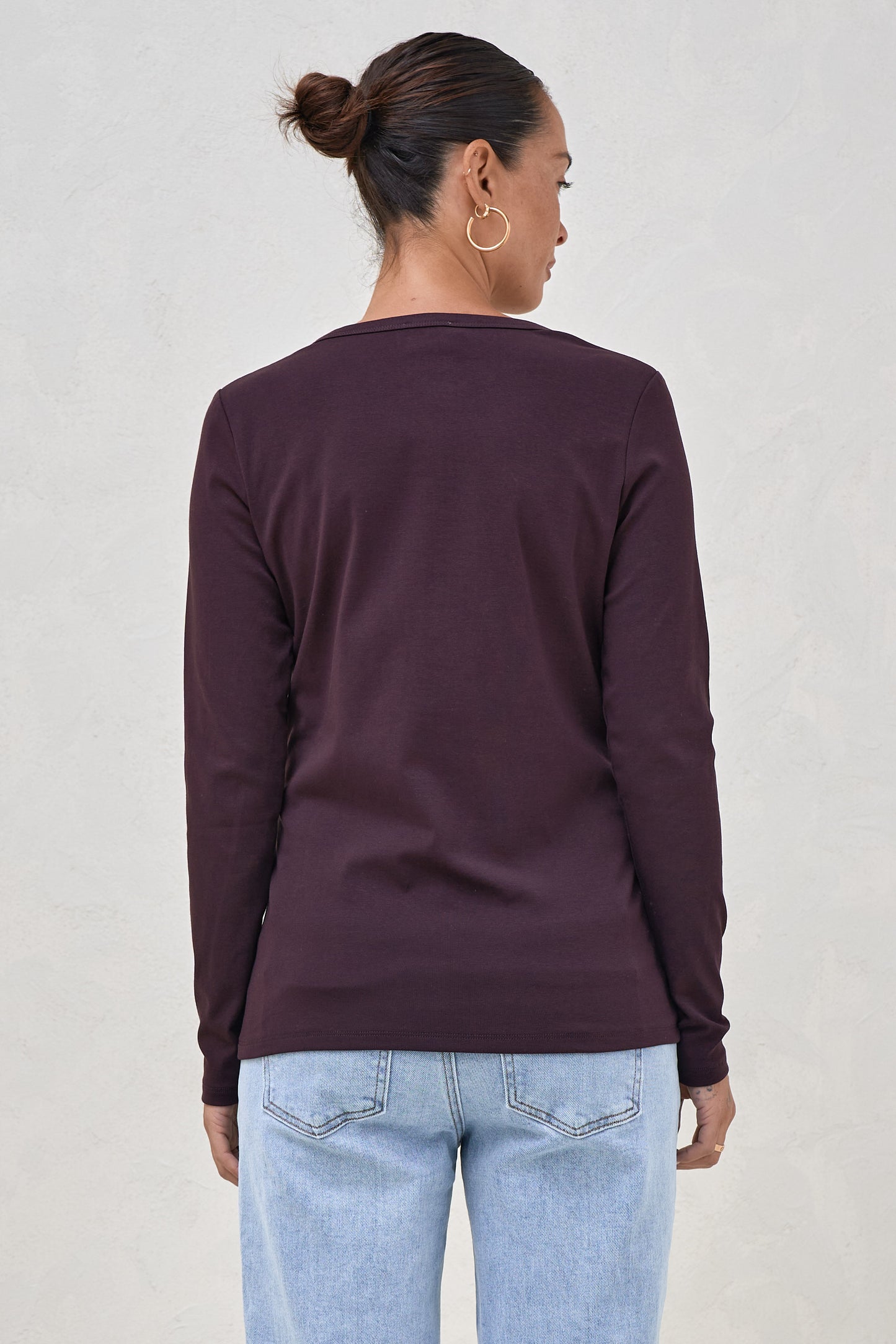 Whispers Long Sleeve Nursing Top - Deep Plum