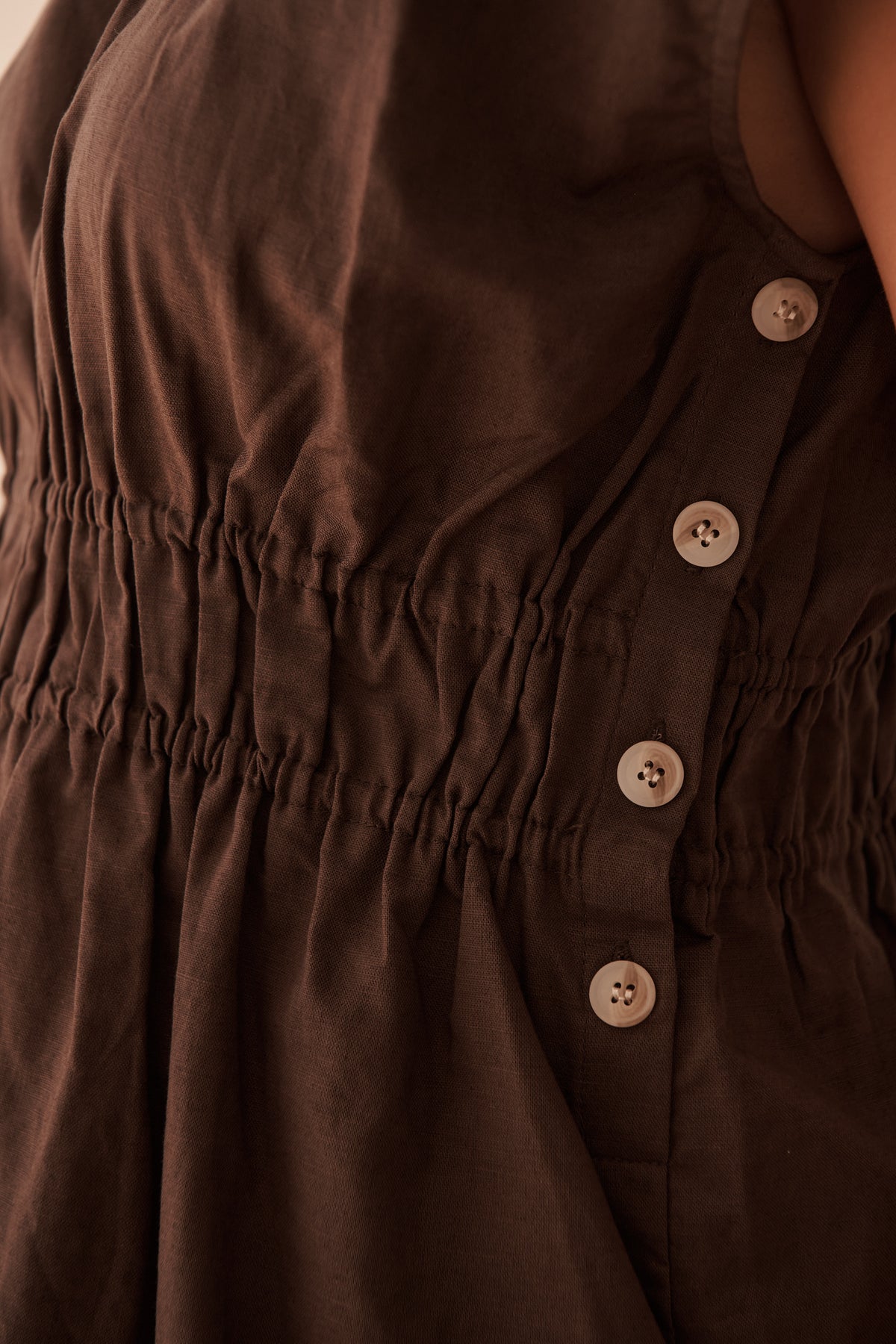 Timeless Button-Side Top - Chocolate