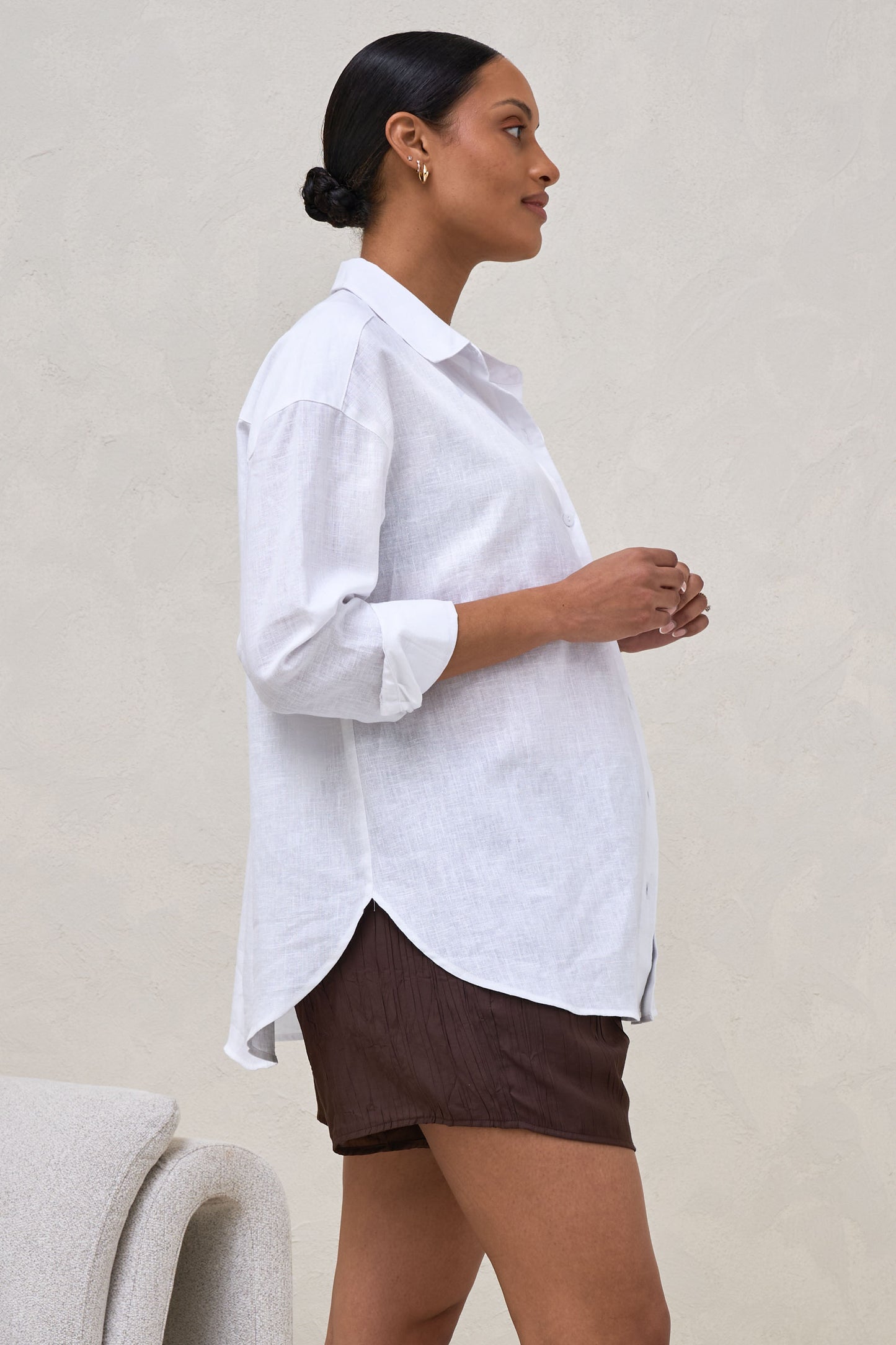 Timeless Relaxed Linen Shirt - White