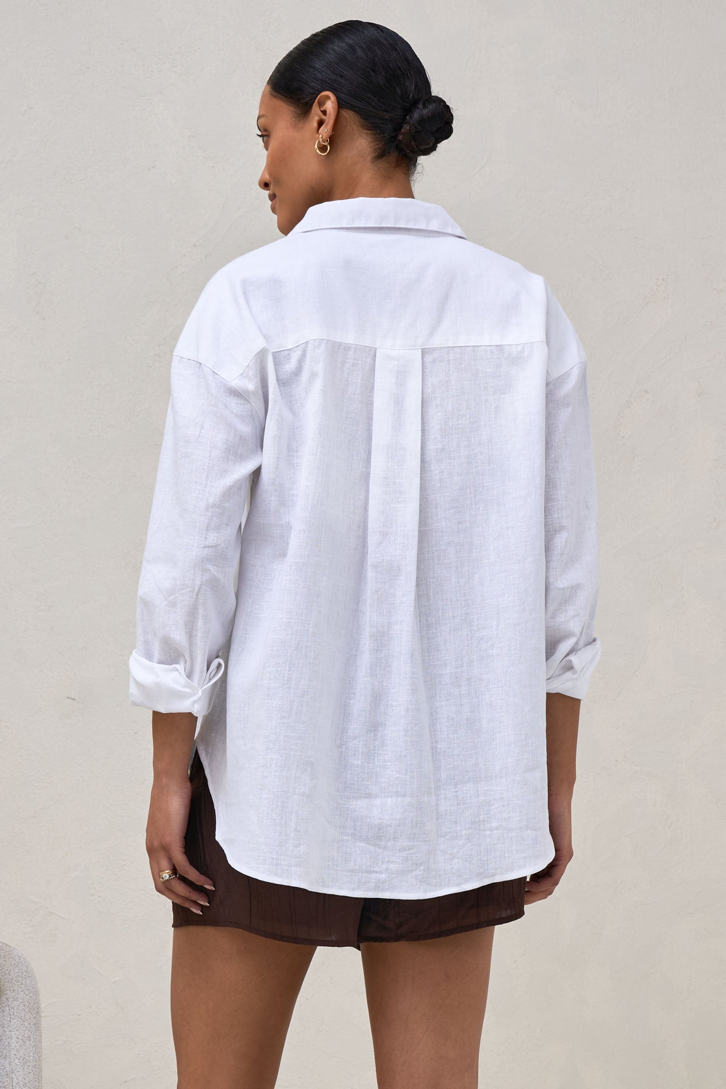Timeless Relaxed Linen Shirt - White