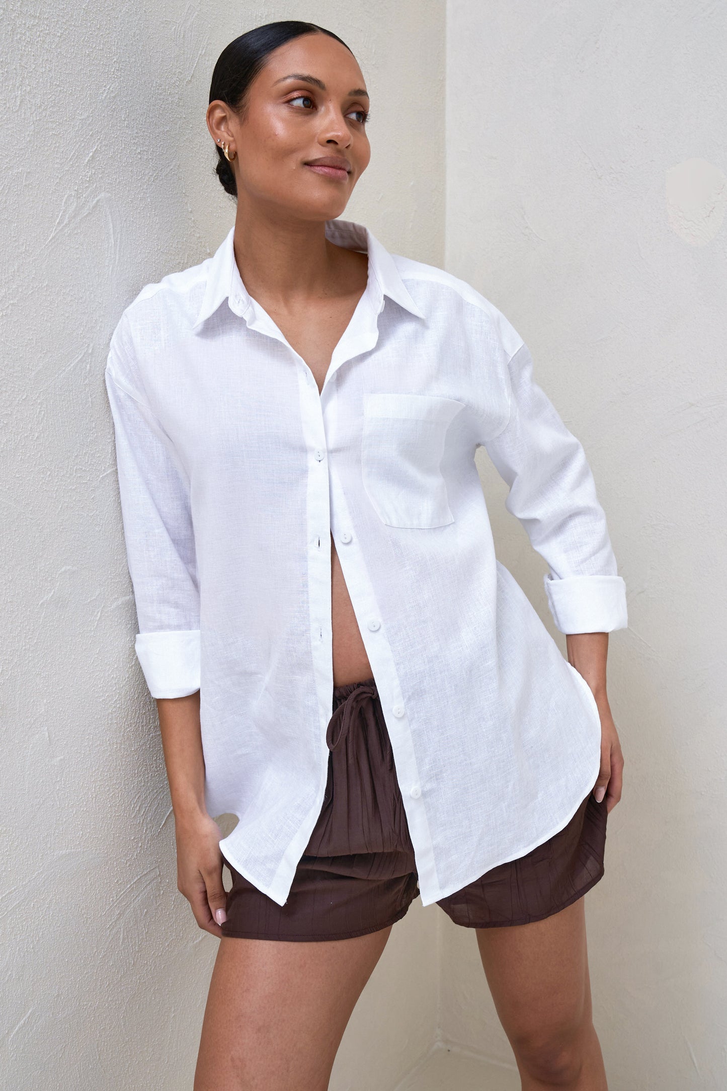 Timeless Relaxed Linen Shirt - White