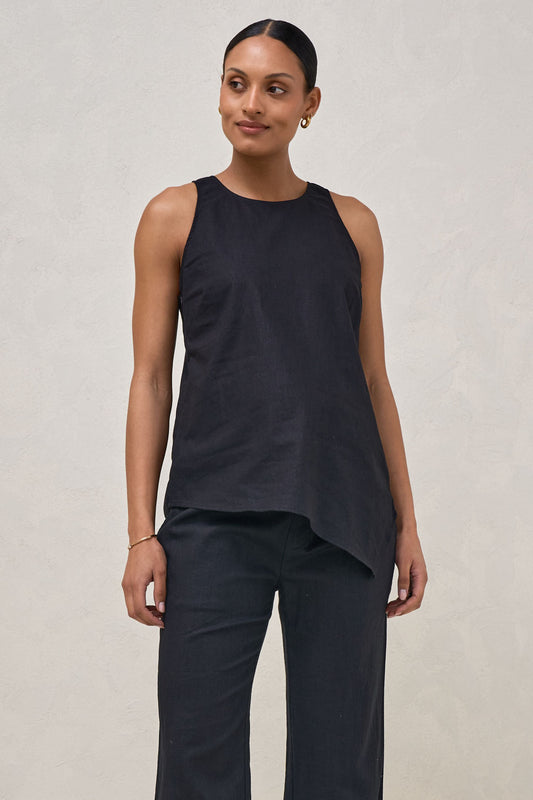Timeless Linen Nursing Tank - Black