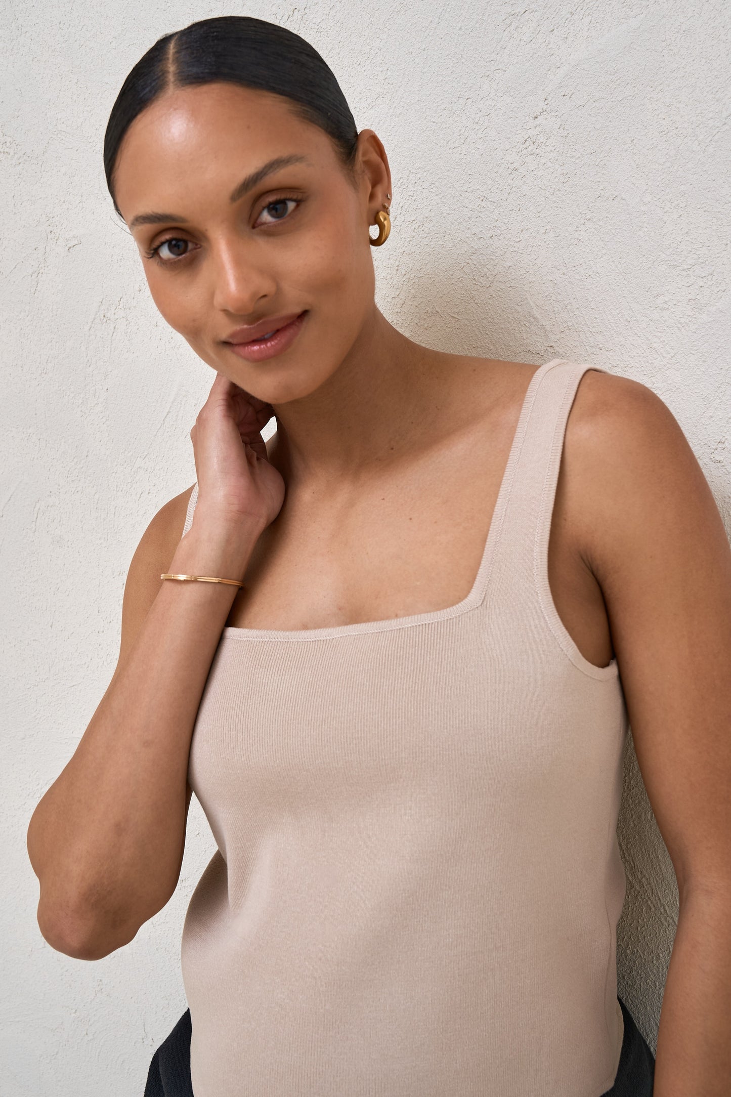 About That Base Knit Crop -Taupe