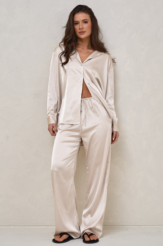 Spontaneous Satin Pant - Ivory