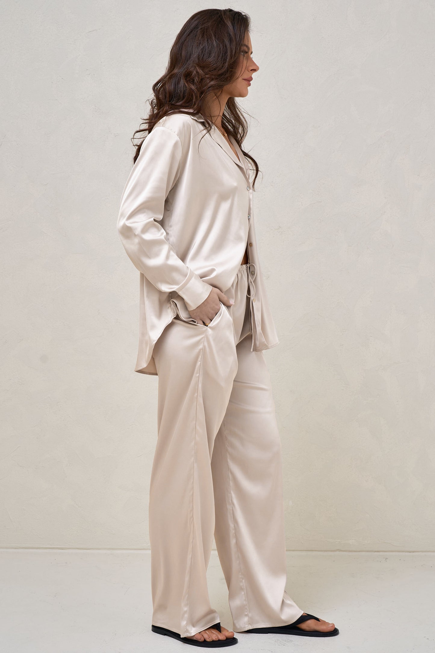 Spontaneous Satin Pant - Ivory