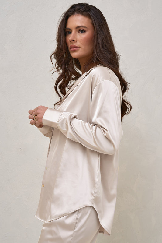 Spontaneous Satin Shirt - Ivory