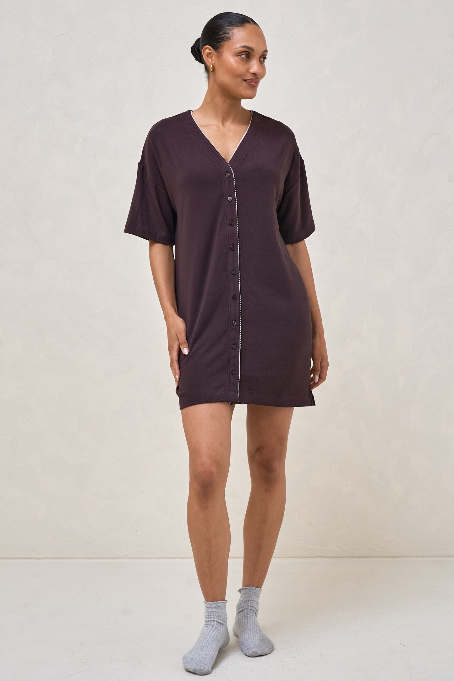 Dreamstate Sleep Dress - Aubergine/Pink