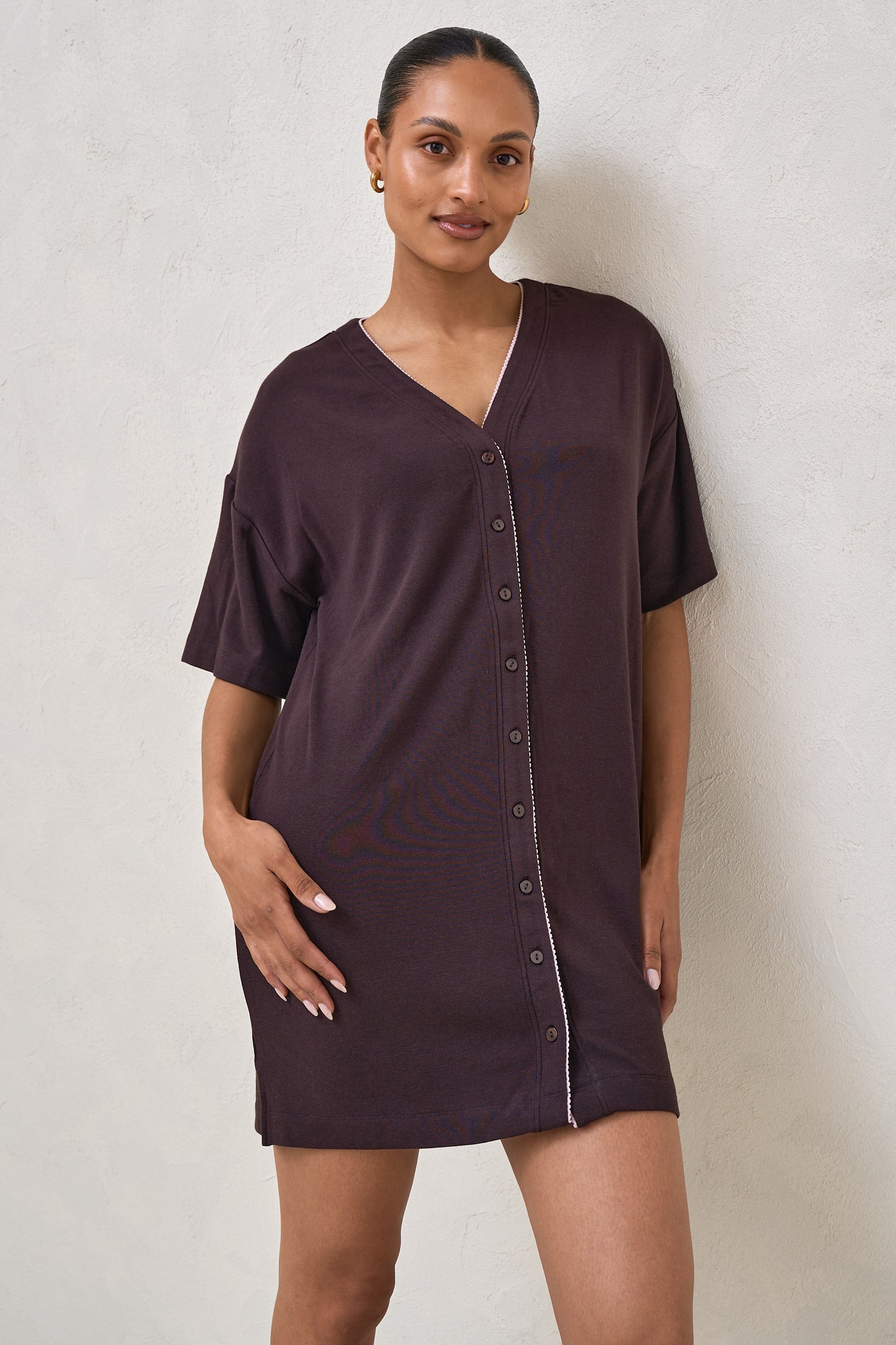 Dreamstate Sleep Dress - Aubergine/Pink