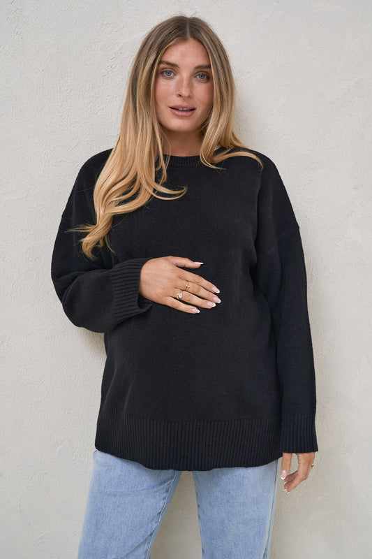 Idle Time Crew Knit - Black