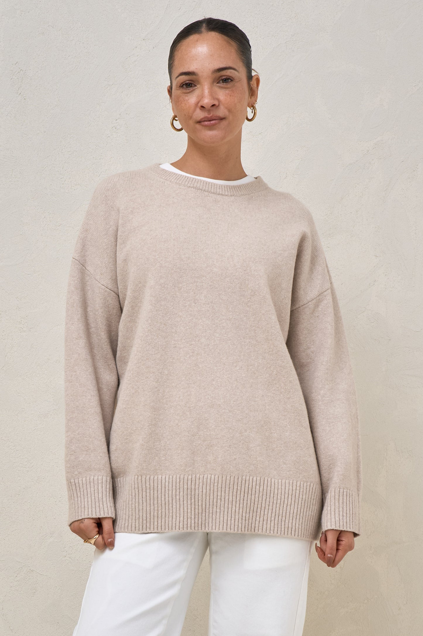 Idle Time Crew Knit - Oatmeal