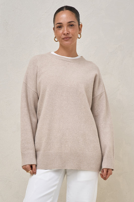 Idle Time Crew Knit - Oatmeal