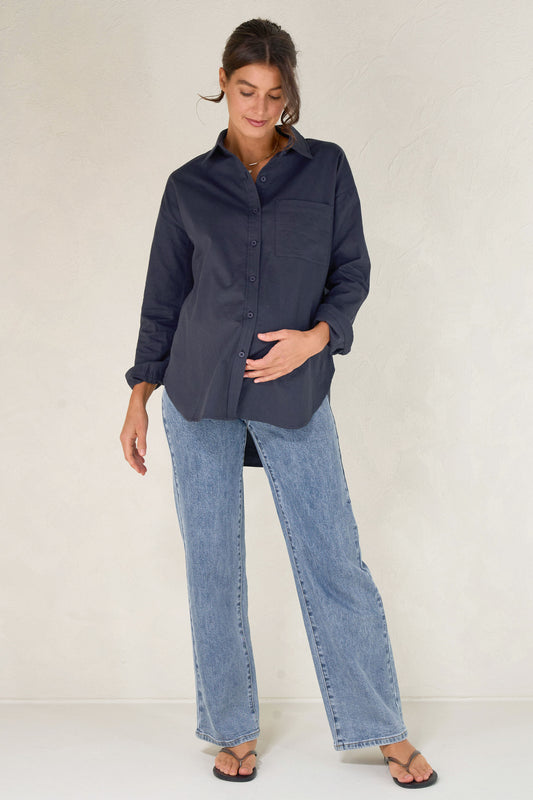 Perpetual Cotton Shirt - Navy