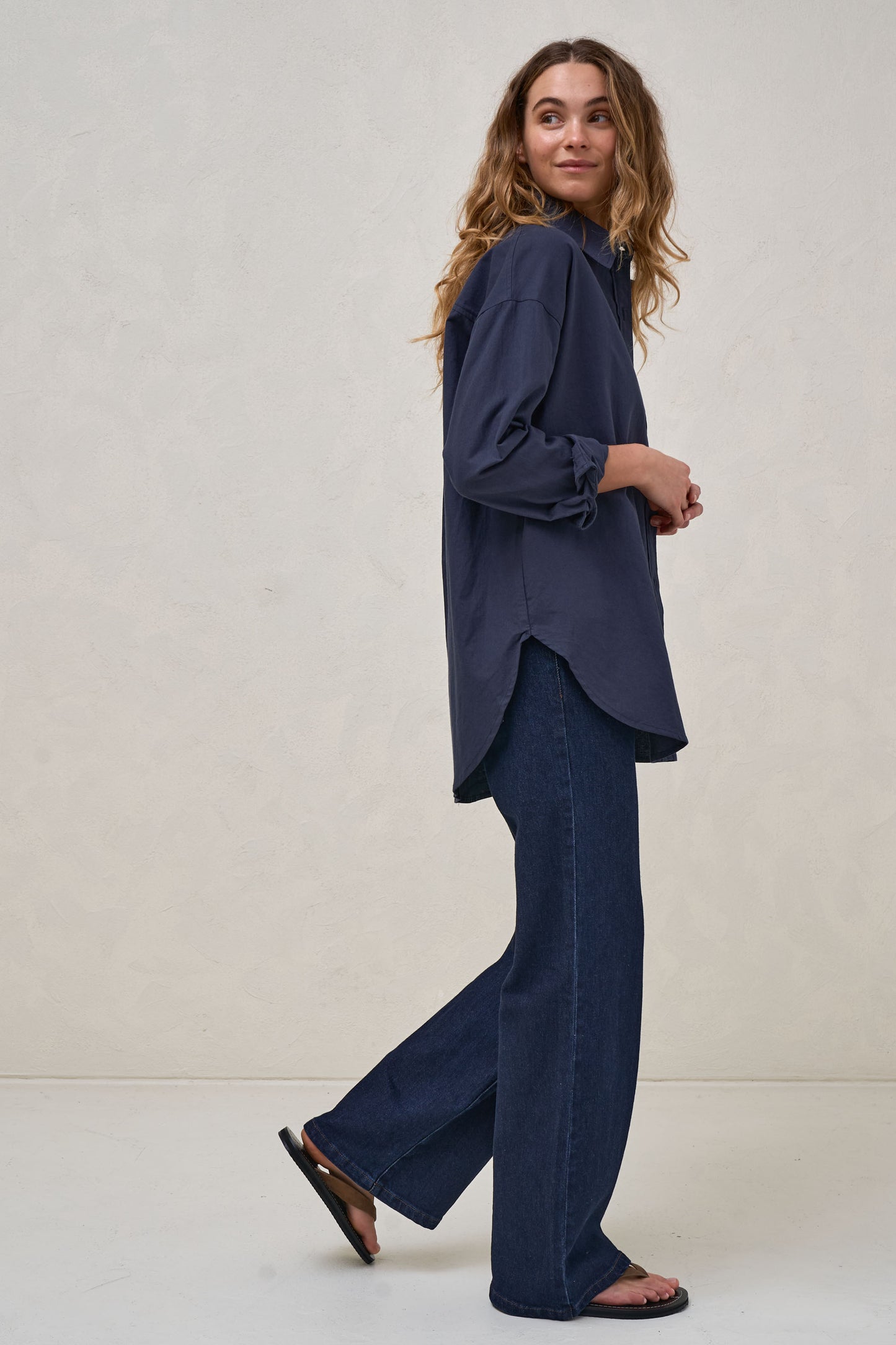 Perpetual Cotton Shirt - Navy