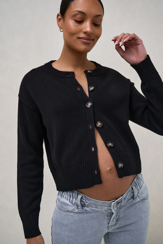 Maternity Cardigan Black 1