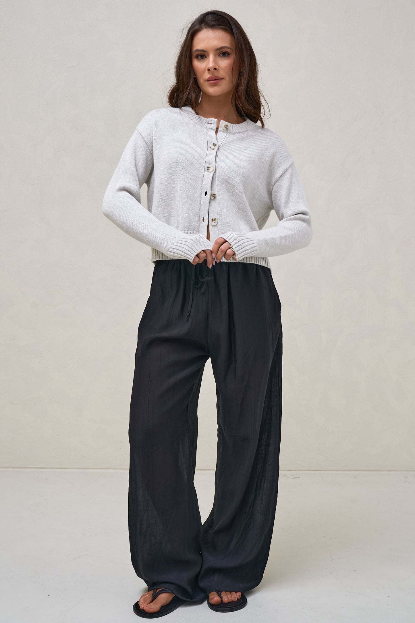 Live Light Cardigan - Light Grey