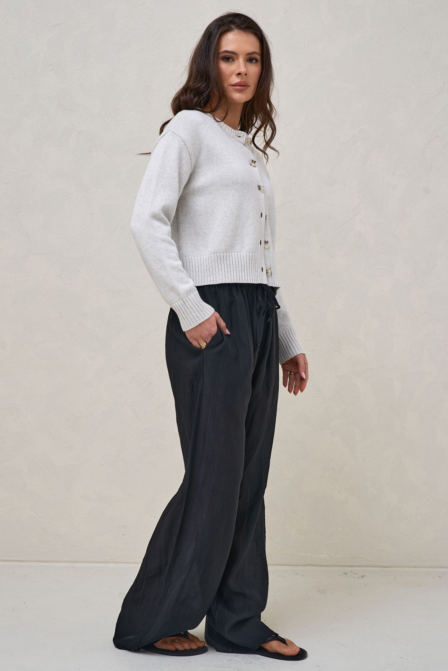 Live Light Cardigan - Light Grey