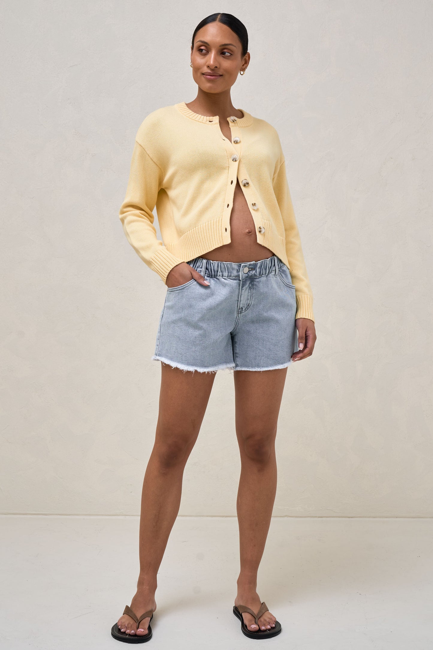 Maternity Cardigan Lemon 4