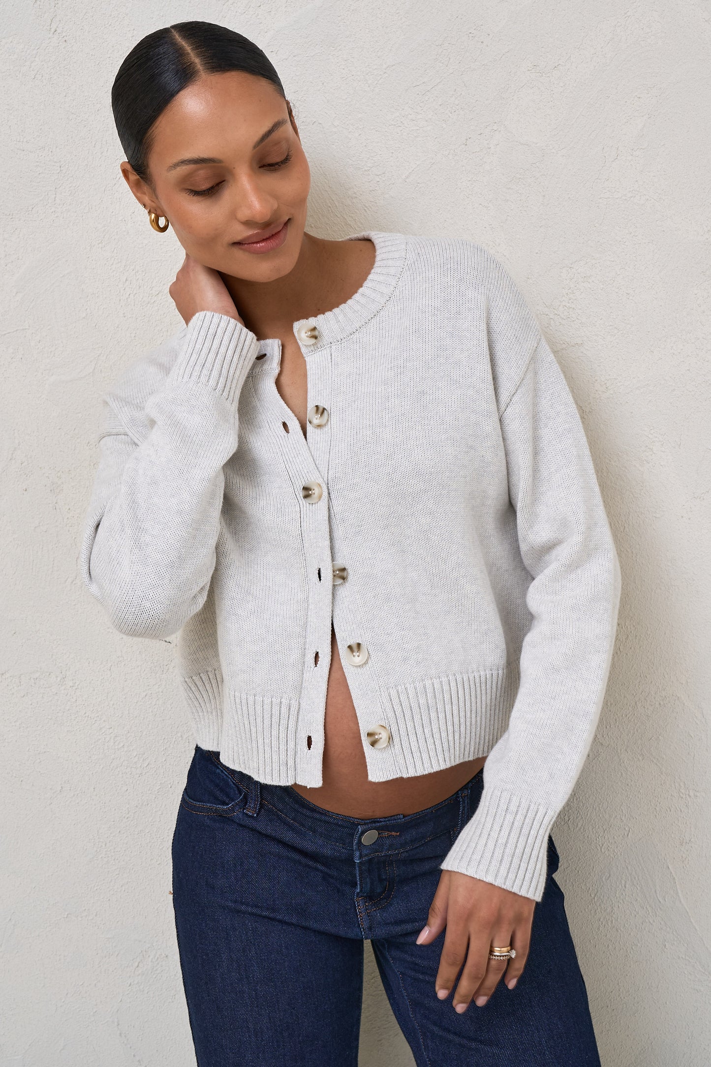 Live Light Cardigan - Light Grey