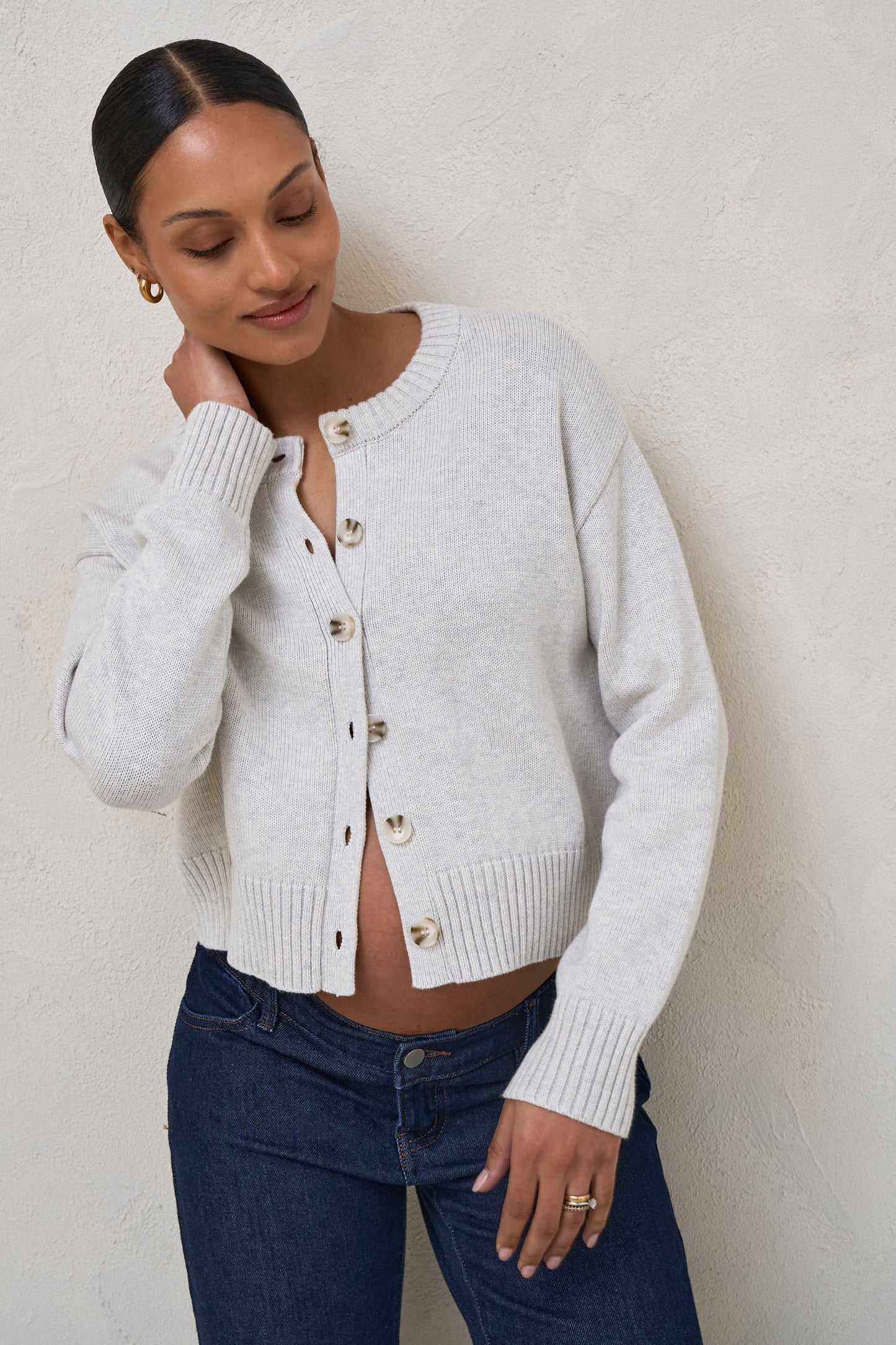 Live Light Cardigan - Light Grey