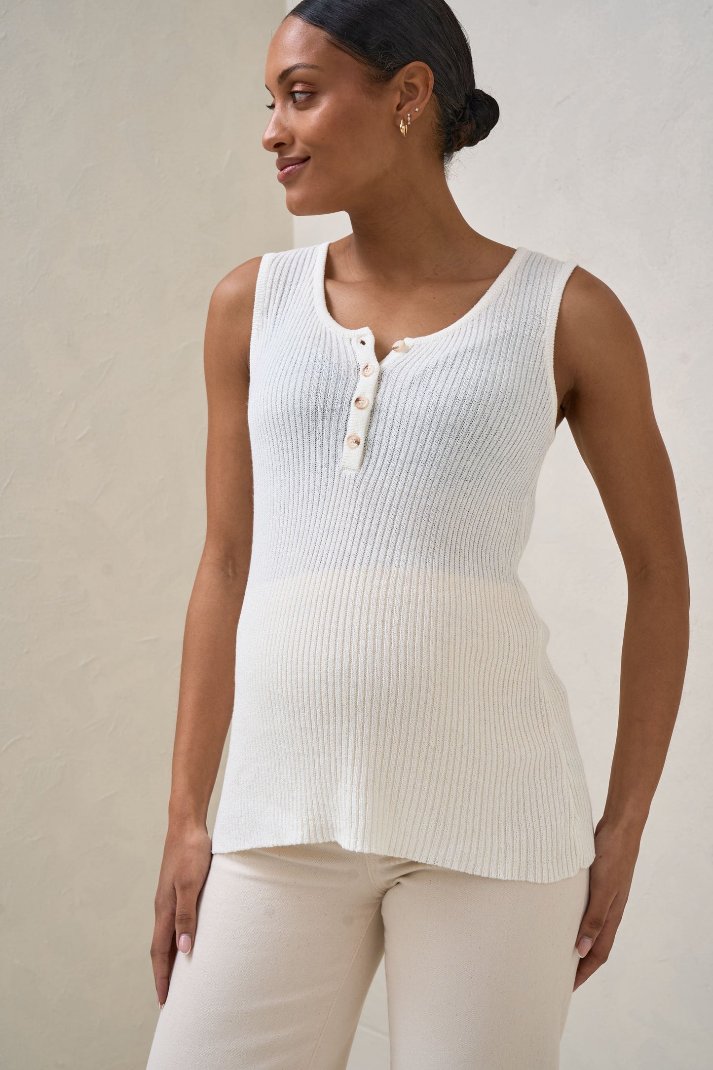 Unwind Nursing Tank - Ivory