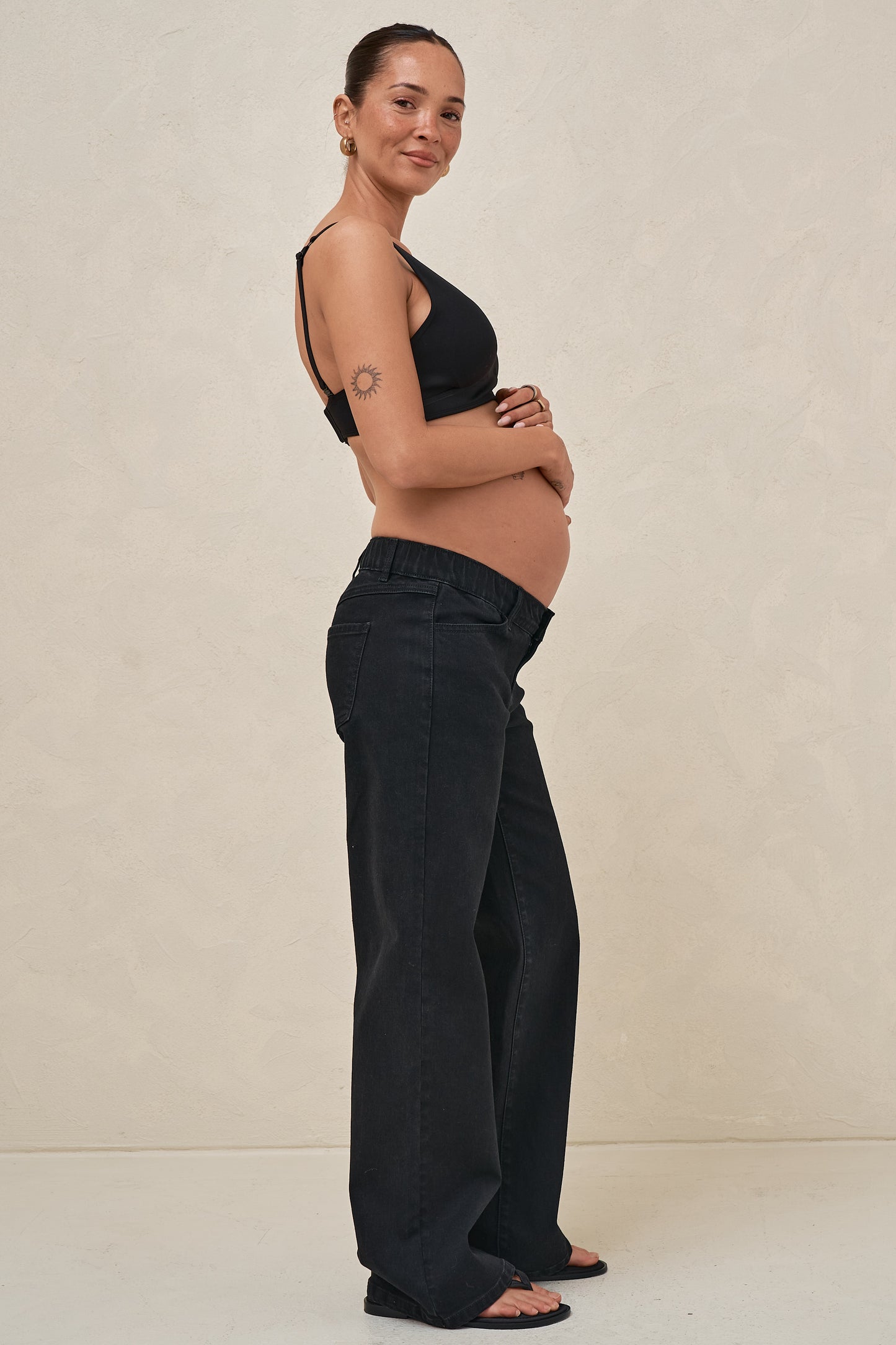 Day By Day Wide Leg Jeans - Black Onyx