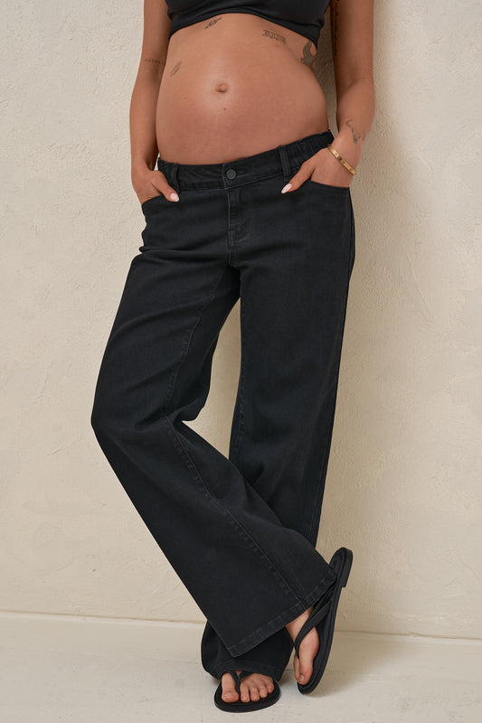 Day By Day Wide Leg Jeans - Black Onyx