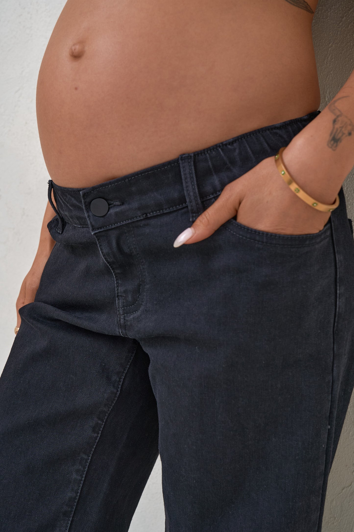 Day By Day Wide Leg Jeans - Black Onyx