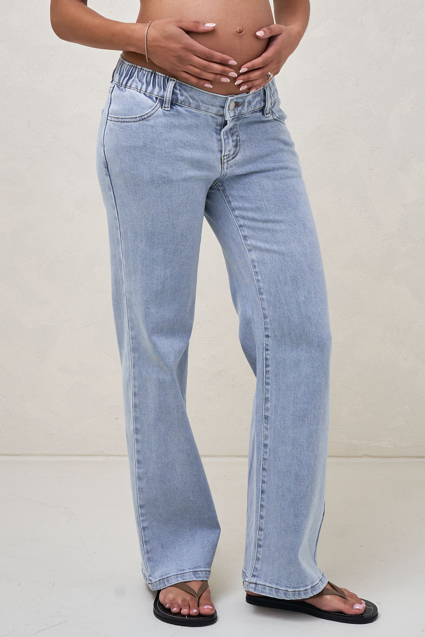Day By Day Wide Leg Jeans - Pacific Blue