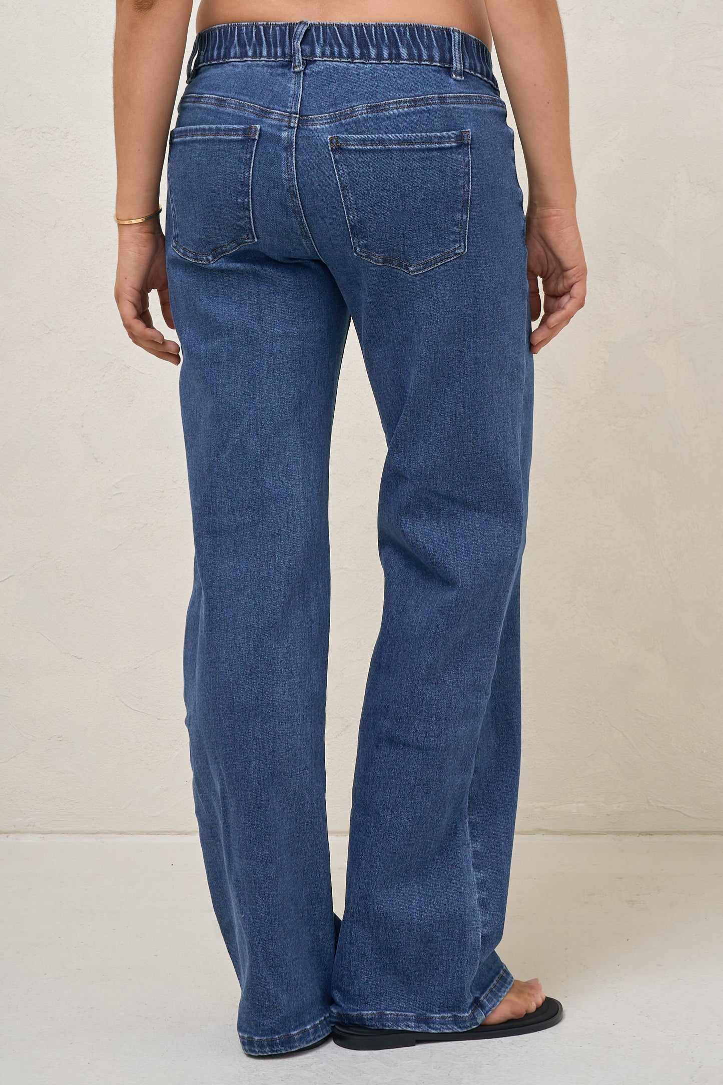 Day By Day Wide Leg Jeans - Washed Indigo