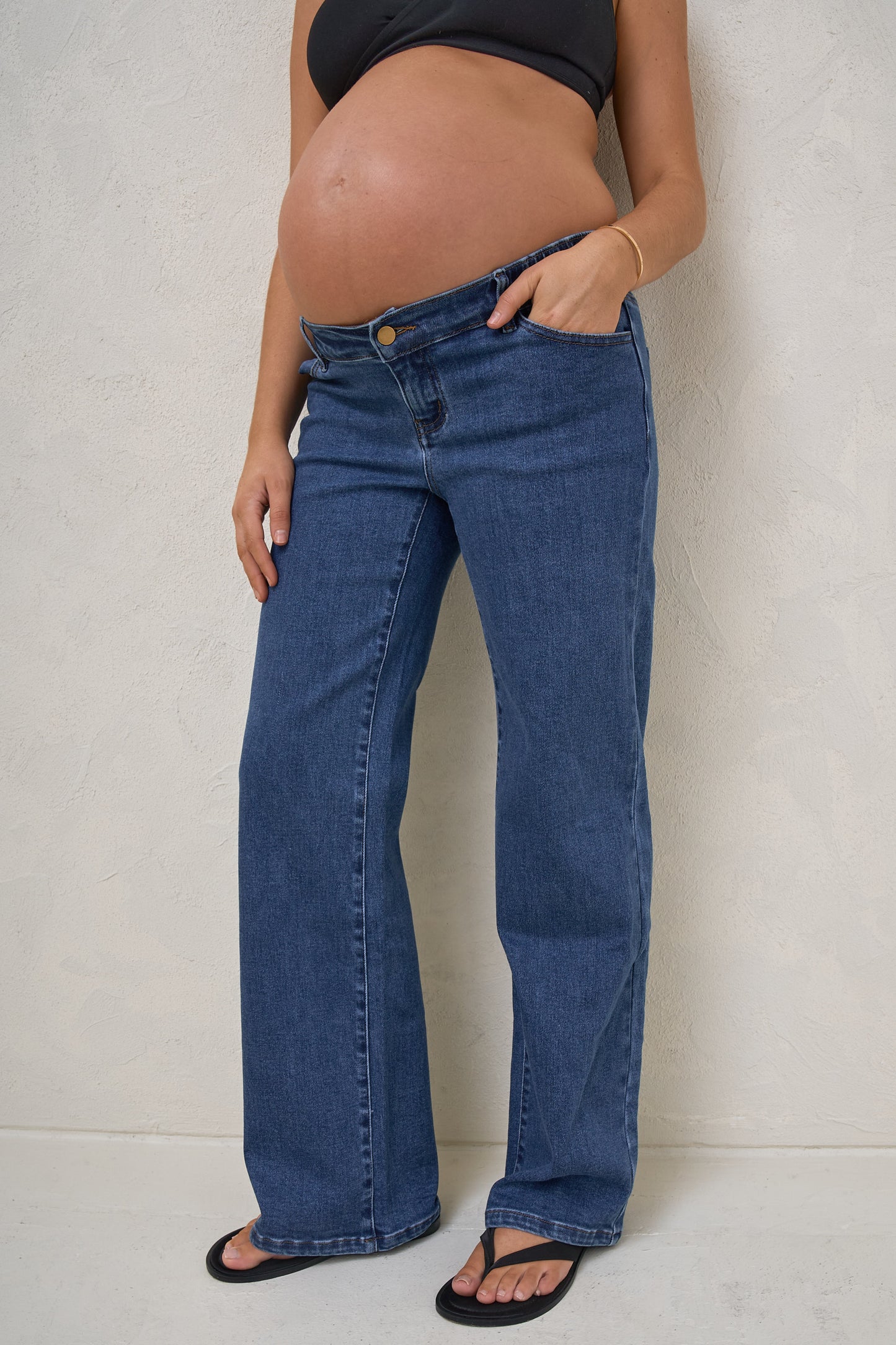 Day By Day Wide Leg Jeans - Washed Indigo