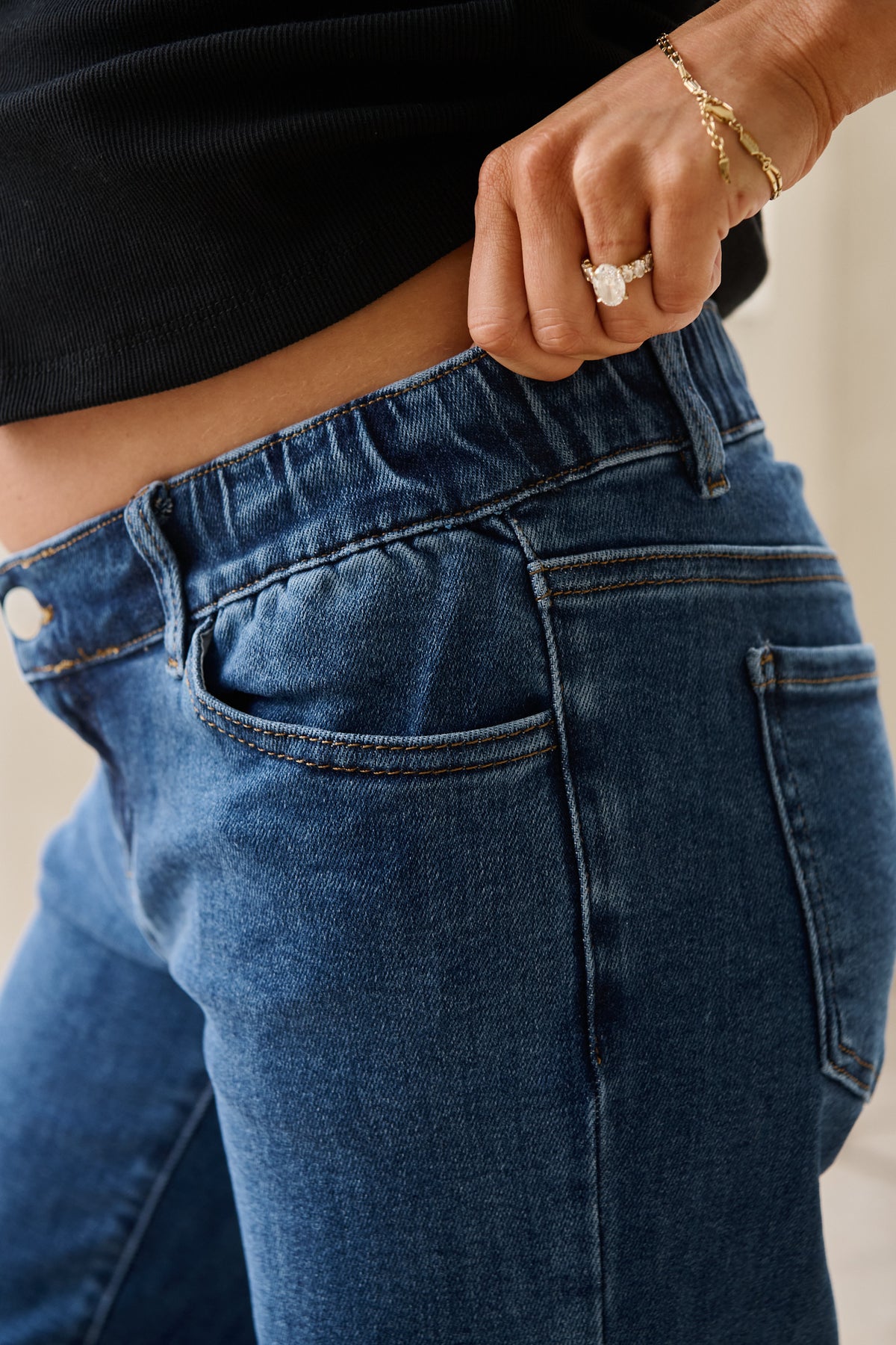Day By Day Wide Leg Jeans - Washed Indigo