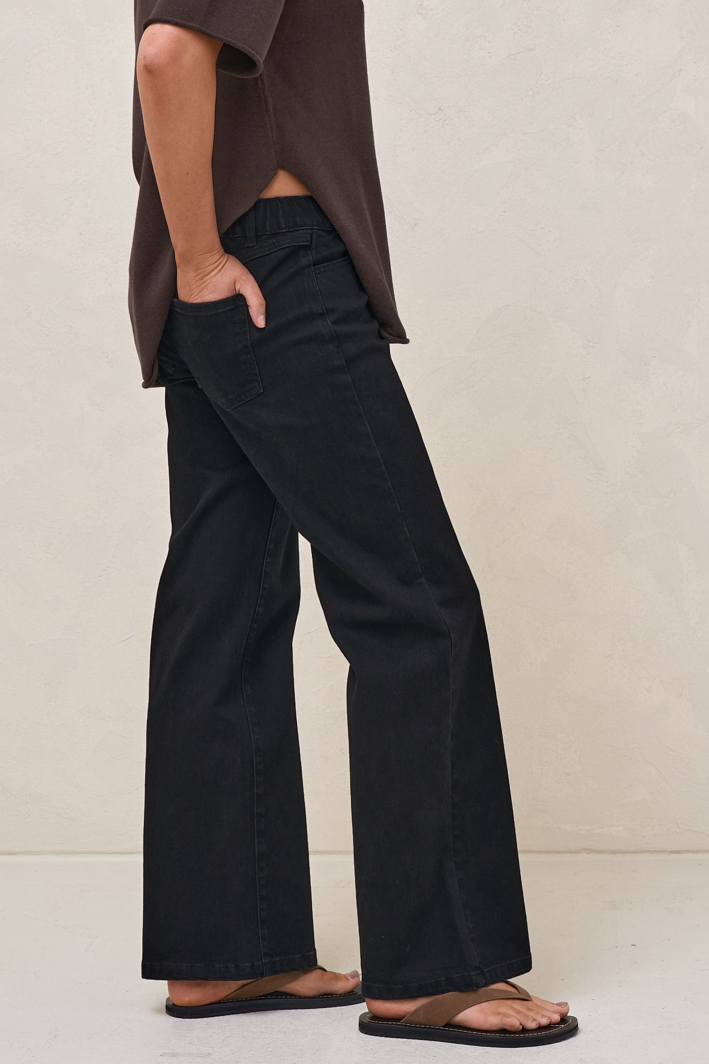 Day By Day Wide Leg Jeans - Black Onyx