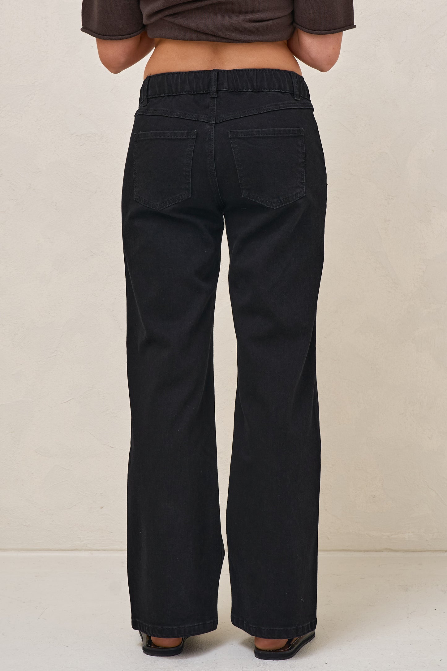 Day By Day Wide Leg Jeans - Black Onyx