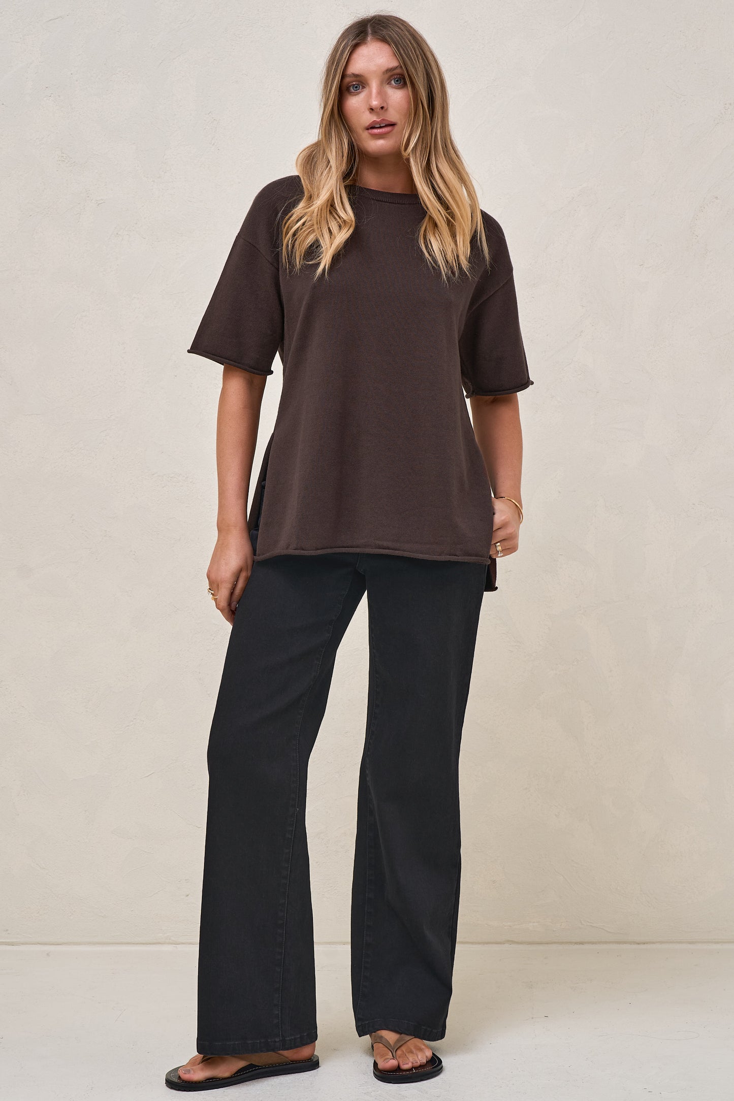 Day By Day Wide Leg Jeans - Black Onyx