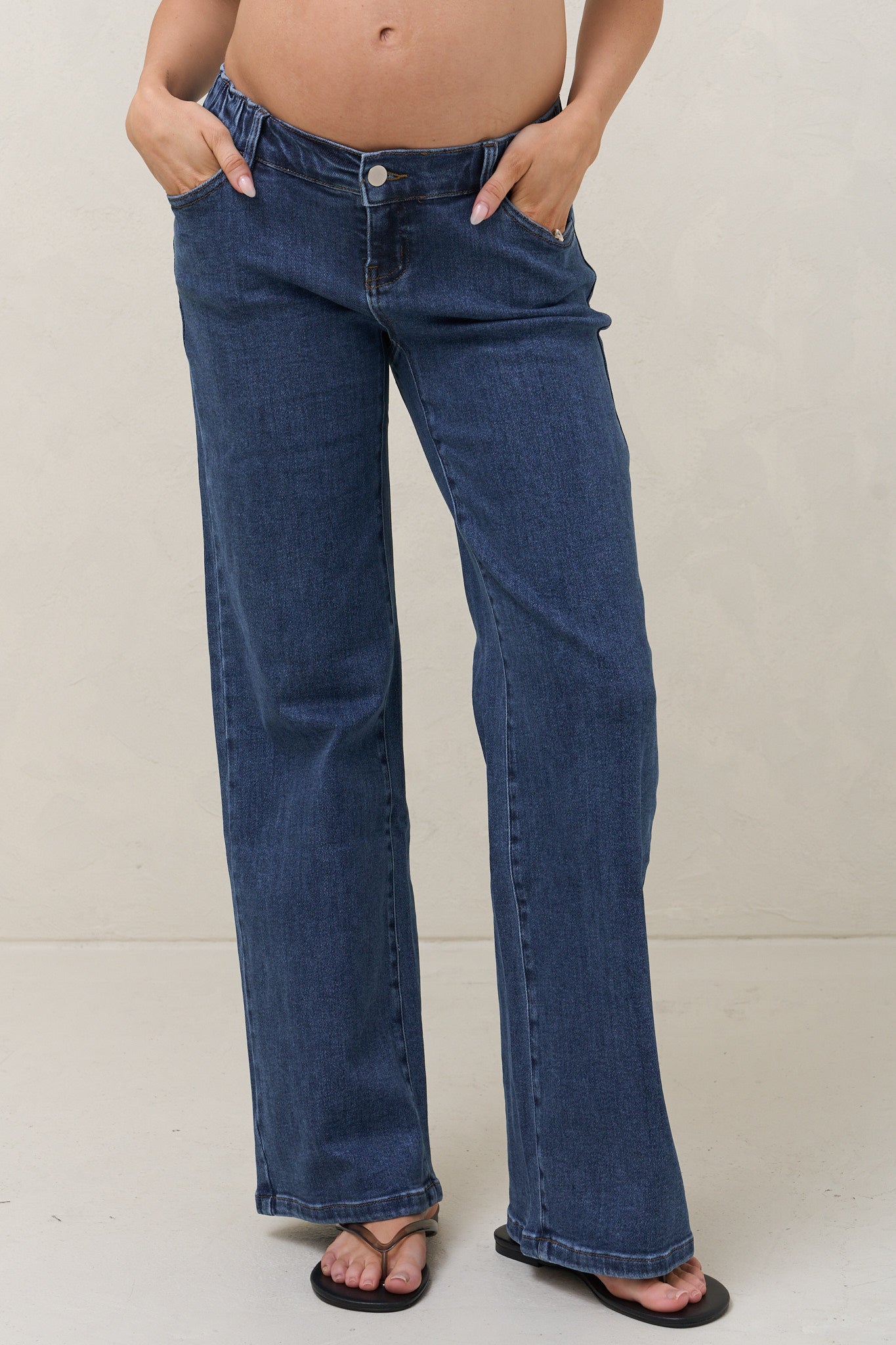 Day By Day Wide Leg Jeans - Washed Indigo
