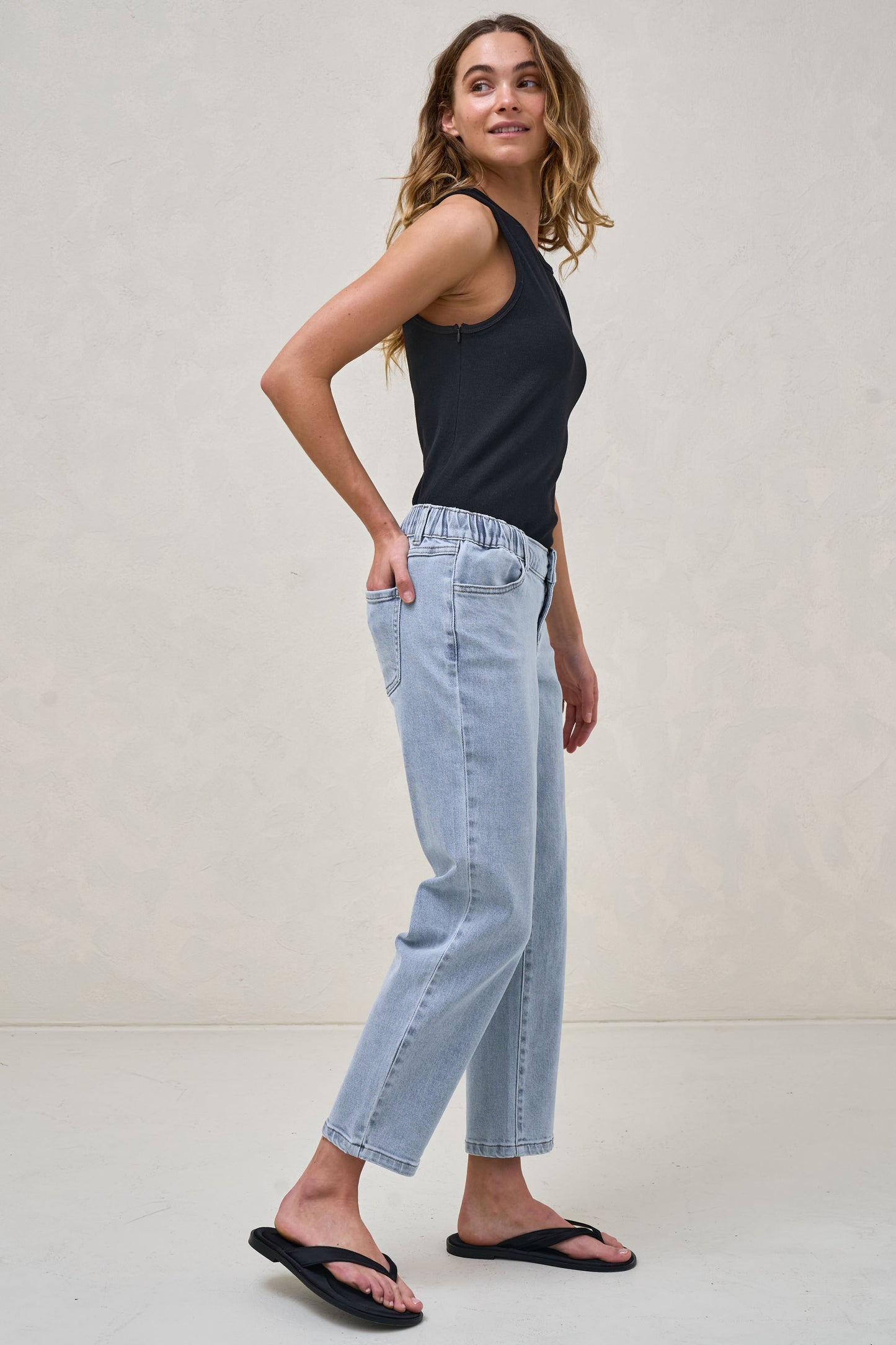 Small Talk Mum Jean - Pacific Blue