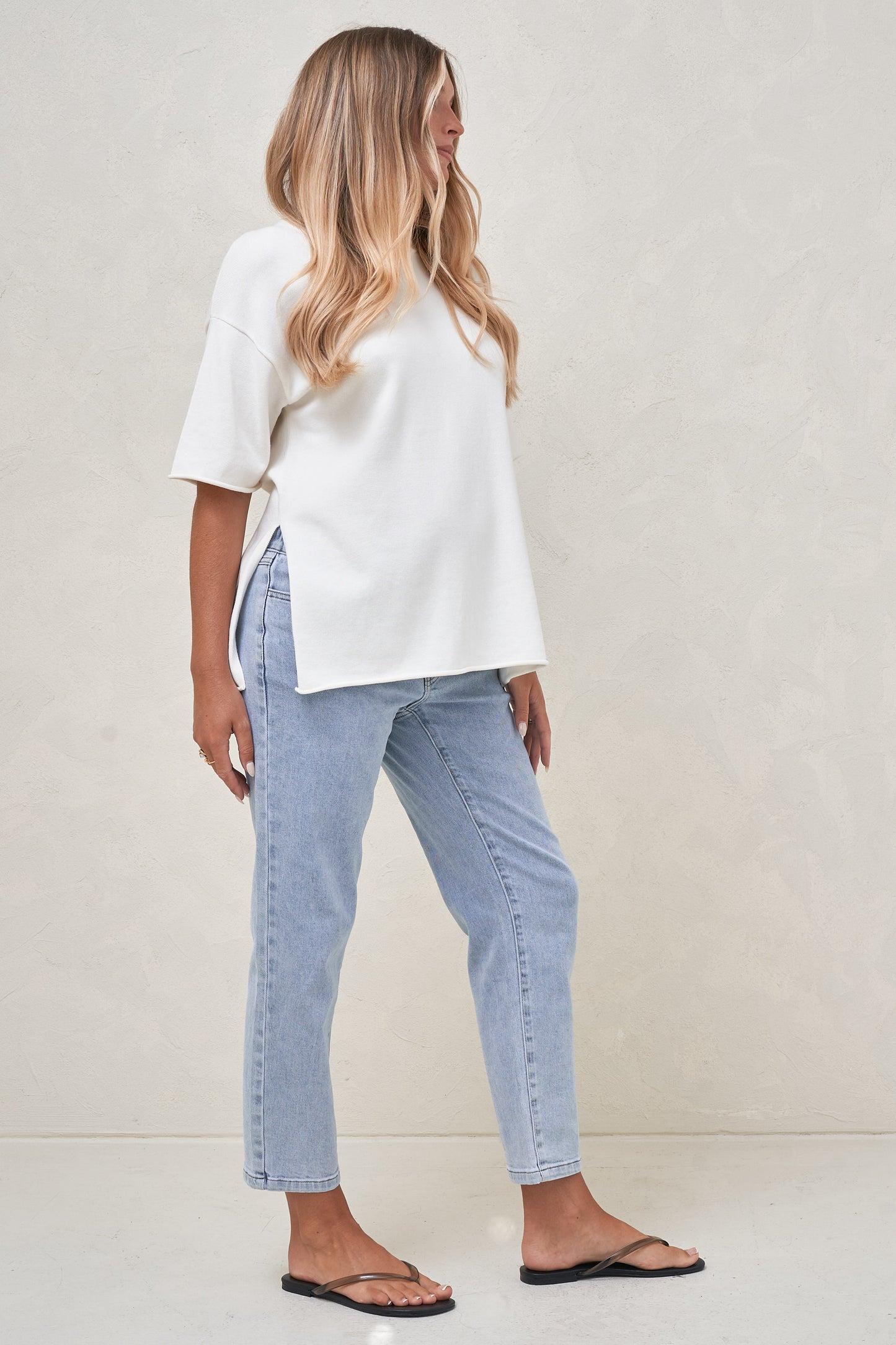 Small Talk Mum Jean - Pacific Blue