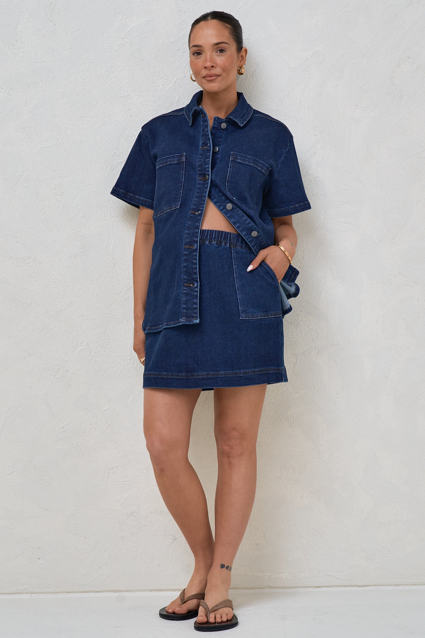 Daybreak Denim Skirt - Indigo