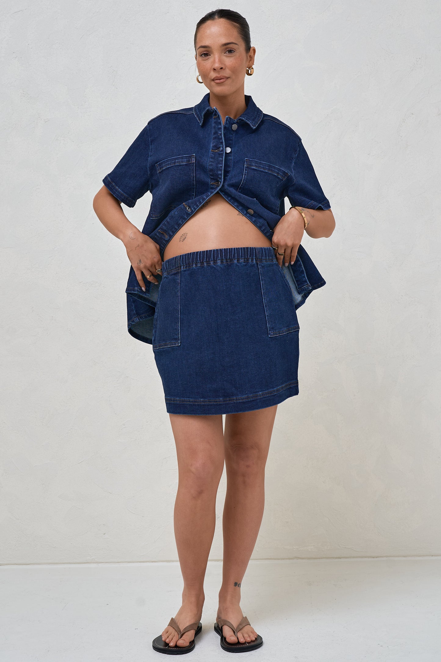 Daybreak Denim Skirt - Indigo