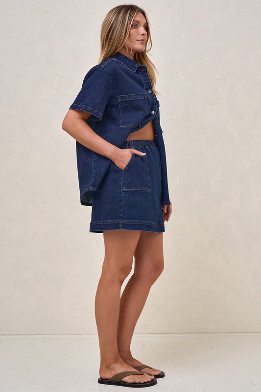 Daybreak Denim Skirt - Indigo