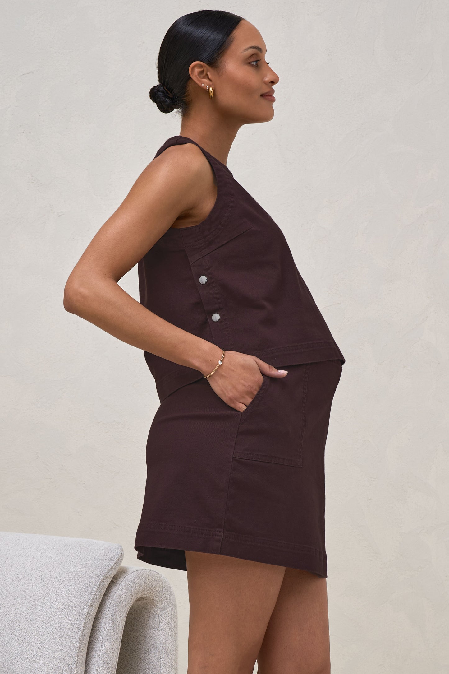 Short Story Skirt - Deep Plum