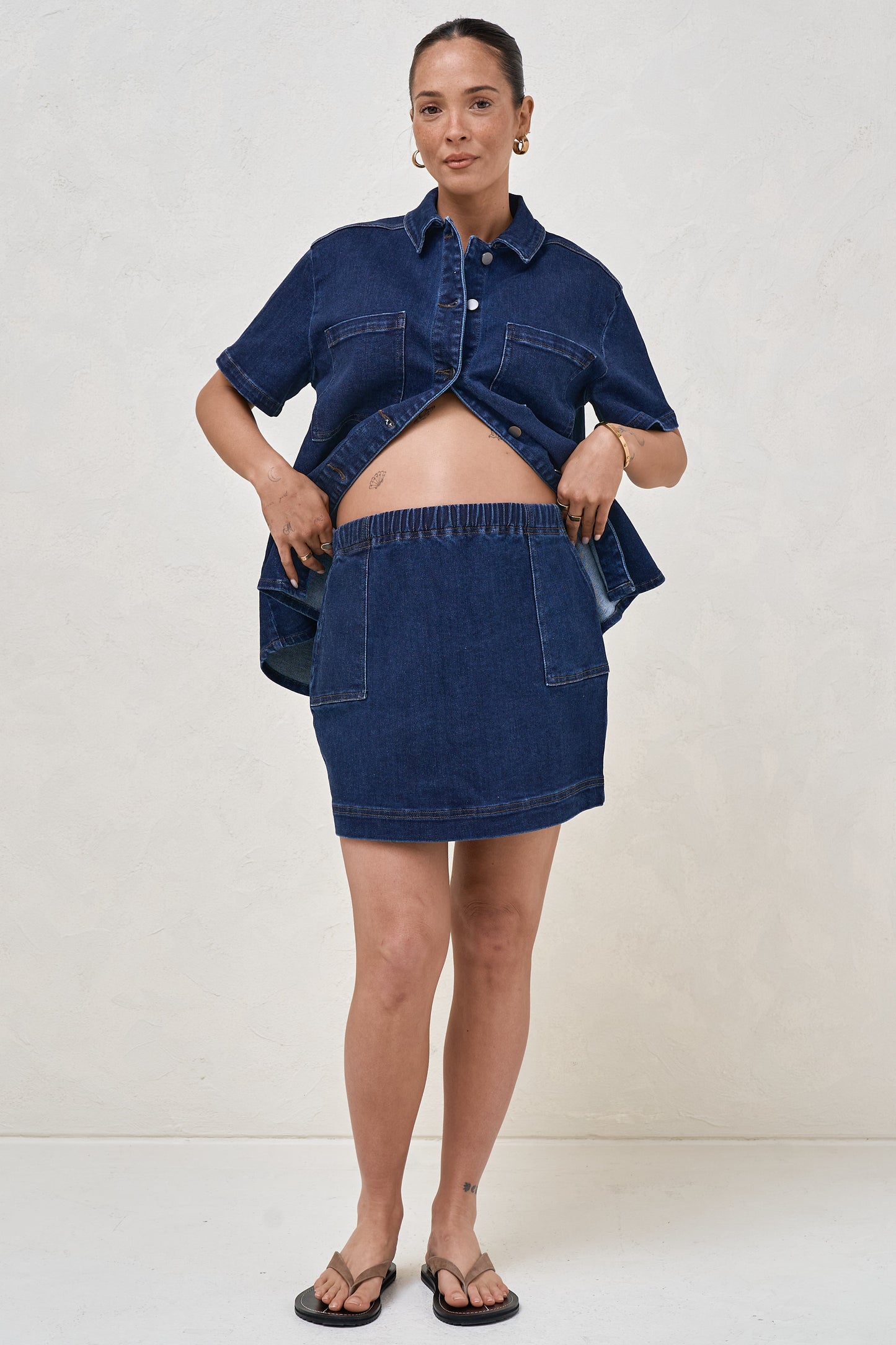 Daybreak Denim Skirt - Indigo