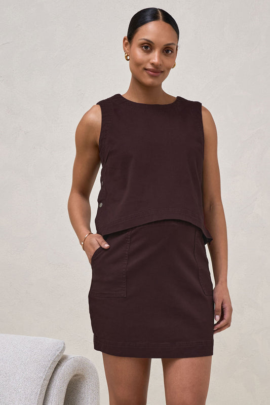 Short Story Nursing Crop - Deep Plum